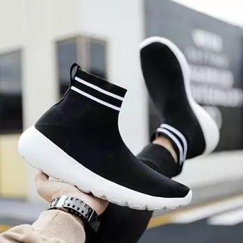 Легкие высокие новые дышащие носки для полетов, мужские спортивные эластичные носки, кроссовки, женские, плоские, для бега и ходьбы 35
