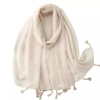 Легкие женские шарфы-зонтики, хлопок и лен, кондиционер, защита от солнца, пляжные шарфы, летняя шаль 180x90cm