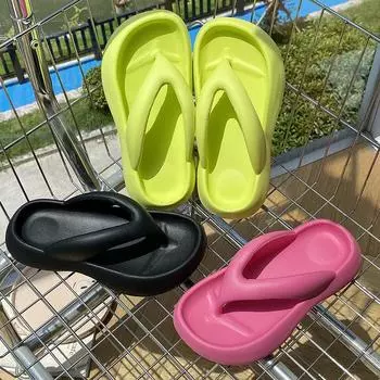 Легкие женские шлепанцы EVA с толстой подошвой - мягкие плоские сандалии нового стиля 235mm (36-37)