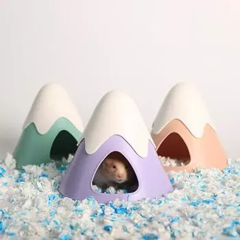 Легкий антистрессовый домик из АБС-пластика для хомяков, хорьков, крыс, шиншилл, мелких домашних животных розовый