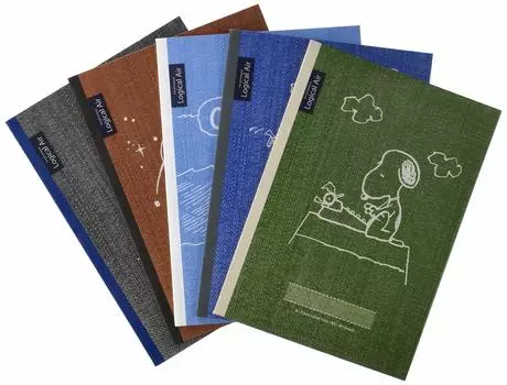 Легкий блокнот Nakabayashi Logical Air B5 Pack Snoopy A-lined 5-Book S-120A-5P