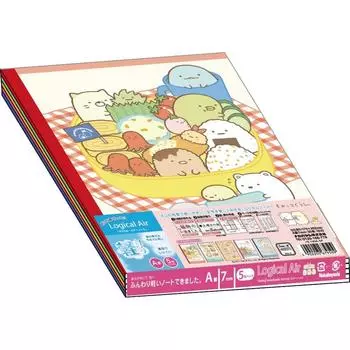 Легкий блокнот Nakabayashi Logical Air Note B5 Pack Sumikkogurashi Lunch Travel Series 67950 A-line 5-Book &