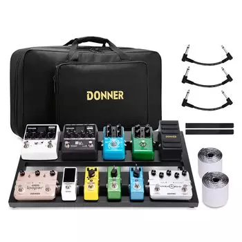 Легкий чехол для гитарного эффектора Donner Pedal Board с сумкой-липучкой и (500x290MM)