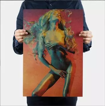 Декоративный крафтовый плакат в ретро стиле 51x35.5cm