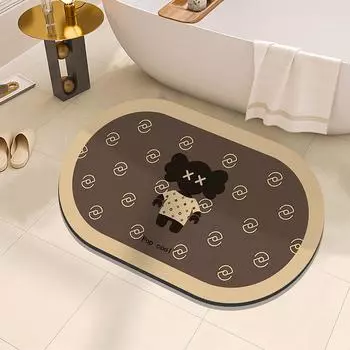 Легкий диатомитовый грязепоглощающий коврик для пола, коврик для ванной, туалета, кухни, дверь, утолщенный нескользящий быстросохнущий коврик, дверной коврик 40 * 60 Diatom Mud