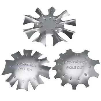 Легкий французский маникюр с линией улыбки, прецизионный шаблон для резки кромок с направляющими, шаблон для ногтей