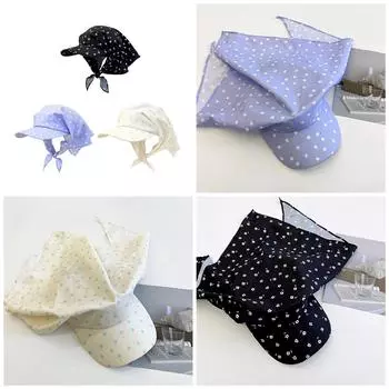 Легкий головной платок, бейсболка с цветочным принтом, регулируемый размер, кепка для велоспорта, путешествия, тюрбан, кепка для девочек и женщин, солнцезащитная чёрный