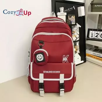 Легкий и удобный студенческий рюкзак. Рюкзак большой вместимости. 30x18x48cm красный