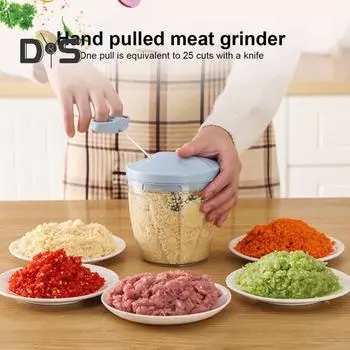 Легкий измельчитель для имбиря, 500/900 мл, с расширенной ручкой, отличная дробилка для чеснока, кухонный гаджет 900ML зелёный