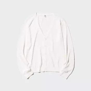 Легкий кардиган UNIQLO с v-образным вырезом (длинный рукав)