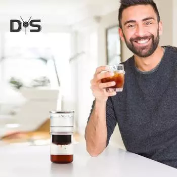 Легкий кофейный фильтр для кофе, пищевой минималистский горшок для холодного заваривания с мелкой сеткой чёрный