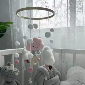 Легкий колокольчик с бусинами, милая и полезная кроватка для новорожденных серый