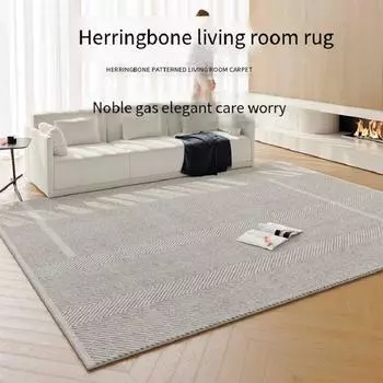 Легкий ковер Wabi-Sabi с имитацией кашемира с выстиранной спинкой для гостиной, спальни, кровати, устойчивый к грязи ковер для украшения дома 120X160CM(3.9X5.3FT