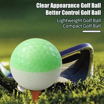 Легкий мяч для гольфа, уникальный, 2-цветный, двухслойный, улучшенный контроль, аксессуары для гольфа для игроков в гольф оранжевый