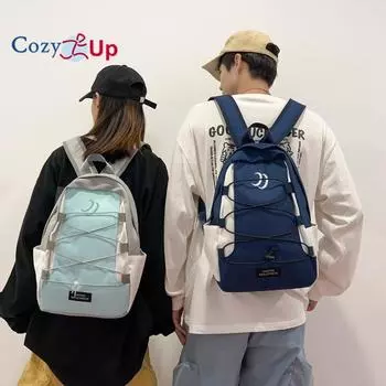 Легкий мужской рюкзак Cosy Up контрастного цвета 36x27x13cm чёрный