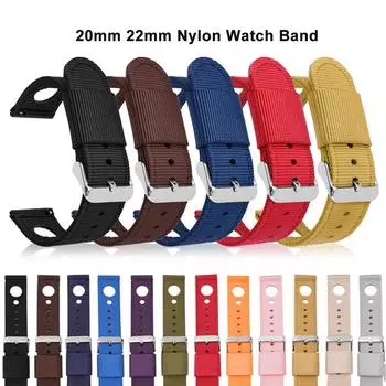 Легкий нейлоновый ремешок для часов 20 мм 22 мм, нейлоновый холст, быстросъемный мужской и женский водонепроницаемый браслет, аксессуары 20mm золотой