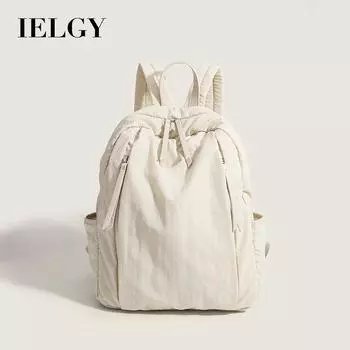 Легкий нейлоновый рюкзак IELGY, школьный рюкзак для школьников, литературный рюкзак на японском и корейском языках, повседневная ниша белый