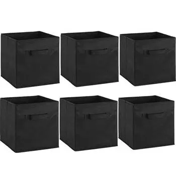 Легкий нетканый складной ящик для хранения одежды, органайзер для игрушек и книг бежевый