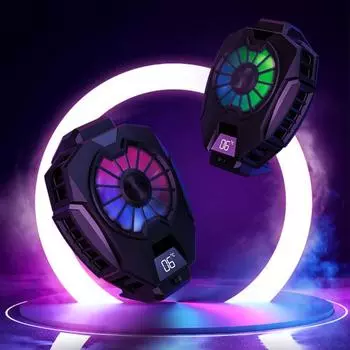 Легкий охладитель для мобильного телефона DL05 с 9 лопастями, полезный портативный охлаждающий вентилятор для телефона чёрный