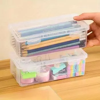 Легкий полупрозрачный пенал: Большая вместимость и матовый дизайн — идеально подходят для школьных принадлежностей! 1pc