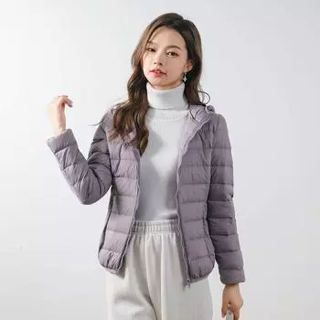 Легкий пуховик Осенне-зимний женский повседневный пуховик больших размеров M красный