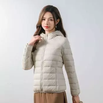 Легкий пуховик Осенне-зимний женский повседневный пуховик больших размеров M