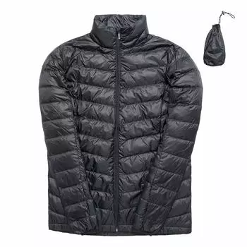 Легкий пуховый пуховый холодный ультралегкий пуховый мешок для хранения в комплекте [netease gensen] Женская куртка, теплая, легкая, ветрозащитная, защита, пальто, (Л, Черный) чёрный