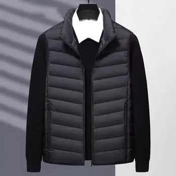 Легкий пуховый жилет унисекс: Теплый, модный, без рукавов, короткий дизайн для зимней внутренней или верхней одежды XXL темно-синий