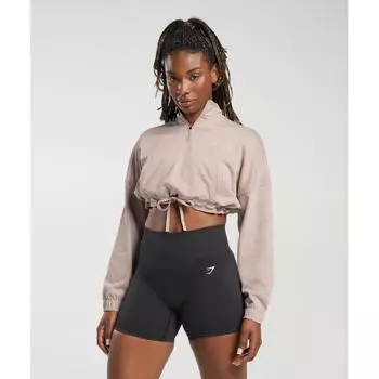 Легкий пуловер GYMSHARK Lifting на 1 4 молнии Stone Pink B5A9U KBS4