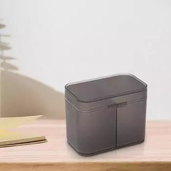 Легкий ящик для хранения косметики, большая вместимость, отличный держатель для ватных дисков и тампонов чёрный