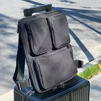 Легкий расширяемый рюкзак с жилетом-чемоданом Non-detachable