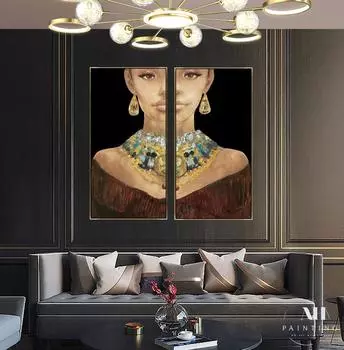 Легкий Роскошный африканский постер с абстрактными фигурами, настенная живопись на холсте для гостиной, настенные декоративные картины, домашний декор 20cm40cm NoFrame