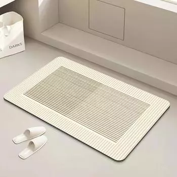 Легкий роскошный бытовой коврик для ванной комнаты, впитывающий быстросохнущий коврик для ванной комнаты, нескользящий коврик из диатомовой грязи 40 * 60cm