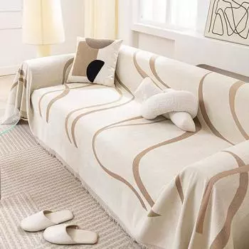 Легкий роскошный чехол для дивана, чехол из ткани, чехол Four Seasons, универсальный, шенилл, двухсторонний, полный чехол 180x130cm