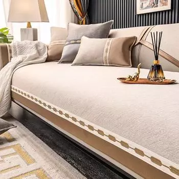 Легкий роскошный чехол для дивана для гостиной, толстый однотонный нескользящий диван, L-образный угловой чехол для дивана, чехол для перил 1/2/3/4 сидения 70x70cm 1pcs