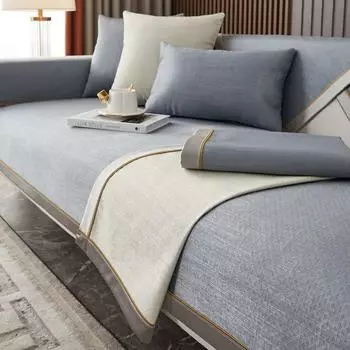 Легкий роскошный чехол для дивана из синели, однотонный диванный коврик для гостиной, современный диван, нескользящая подушка, чехлы на подлокотники для дома 70x70