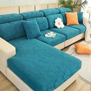 Легкий роскошный чехол для дивана с четырьмя листами, эластичный жаккардовый чехол для дивана, чехол для четырех сезонов, универсальные L-образные чехлы для скамейки Backrest Cover S