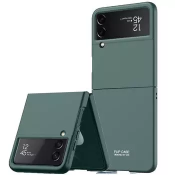 Легкий роскошный деловой чехол для Samsung Galaxy Z Flip 4, ультратонкий складной универсальный защитный чехол для мобильного телефона For Galaxy Z Flip 4 темно-красного