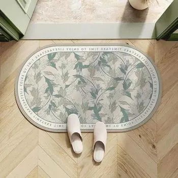 Легкий роскошный европейский цветочный впитывающий коврик для пола в ванной, коврик для двери в ванную, туалет, мягкий коврик для ног с диатомовой грязью в туалете 40X60cm 15.7X23.6in