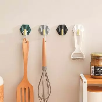 Легкий роскошный геометрический крючок, кухонный крючок, сумка для ключей, вешалки за дверью, крючки, держатель для ключей, прочный клейкий органайзер для ванной комнаты, стойка