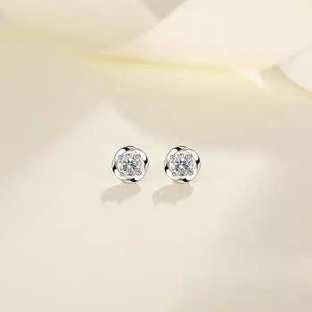 Легкий роскошный комплект колец Mossanite Mobius Series, женские геометрические серьги, цепочка на ключицу