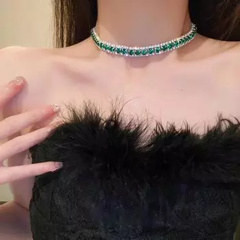 Легкий роскошный комплект ожерелья и серег для женщин, банкетов, свадеб, невесты, ювелирные изделия, аксессуары