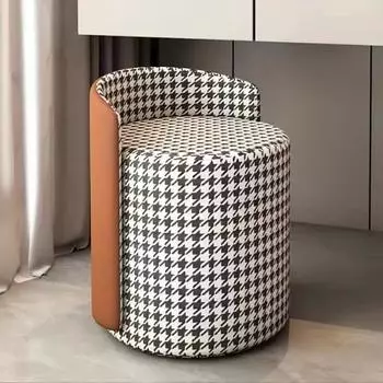 Легкий роскошный косметический табурет для дома, бытовой, со спинкой, бесшумный вращающийся табурет для туалетного столика, высококачественная овечья шерсть, табуреты для макияжа, маленькие