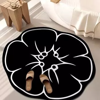 Легкий роскошный коврик для пола в раковину, круглый коврик для пола в ванную, впитывающий воду и устойчивый к грязи, противоскользящий коврик для ног в ванную 40*40cm