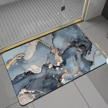 Легкий роскошный коврик для ванной комнаты, коврик для ванной комнаты, диатомовая грязь, коврик для унитаза, новый 60 * 90Cm