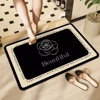 Легкий роскошный коврик из диатомовой грязи для ванной комнаты, впитывающий нескользящий коврик для ног, коврик для входной двери 40 * 60cm (