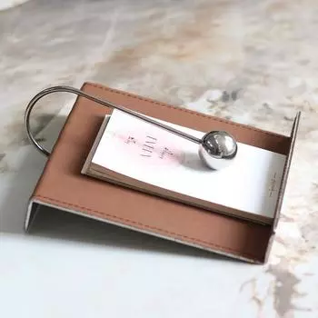 Легкий роскошный кожаный держатель для салфеток с фиксированной точкой, украшения для вестибюля ресторана отеля, геометрическая складная модель коробки для салфеток, украшения для комнаты Gris Tissue Holder - Brown M08391