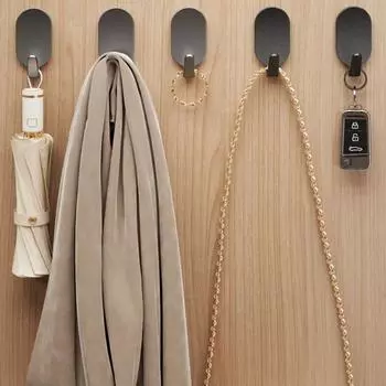 Легкий роскошный крючок, клейкая прочная несущая дверь без проколов, за бесследным крючком для полотенец 5pcs белый