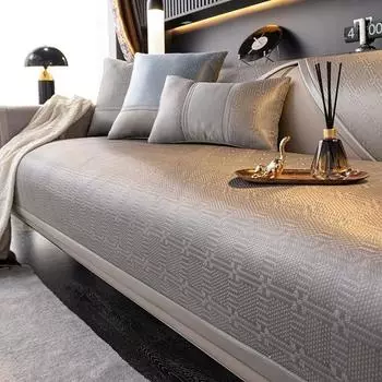 Легкий роскошный летний диван с ледяными лоскутками, дышащий и впитывающий пот чехол для дома, гостиной, противоскользящий коврик для сиденья 1seater 70x70cm