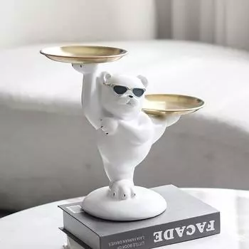 Легкий роскошный лоток для хранения ключей с изображением мультяшных животных, украшения для гостиной, тумба для обуви, домашний лоток, модель комнаты, стойка регистрации, аксессуары для отеля